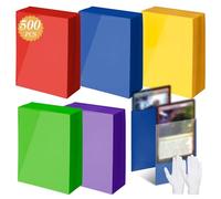 NZZVNZ 500pcs Card Sleeves,Fundas para Carta Fundas para Cartas Estándar Fundas Protectoras Colores para Tarjetas Soft Sleeves Fundas para Cartas de Comercio Inner Sleeves para Cartas Coleccionables