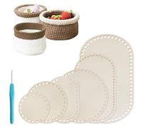 NZZVNZ - Juego de 6 cestas de gancho de madera para trenzado DIY