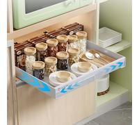 NZZVNZ Organizador de armario extraíble, almacenamiento de cocina extensible, estante extraíble ajustable para armarios de cocina, ancho de 32 cm a 52 cm (blanco)