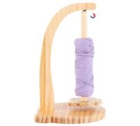 NZZVNZ Soporte para Bolas de Hilo, Desenrollador de Lana, Enrollador de Lana con 2 tornillos y 1 Destornillador, Soporte Magnético Giratorio para Bolas de Lana de Madera, para Crochet y Accesorios