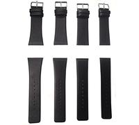 NZZXTO Replacement Leather Watch Band for Skagen Bering Unisex Watches with Screw （24mm Black