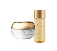 O Boticário Lily Set Regalo Cuidado de la Piel con 2 Productos | Lily Crema Hidratante Corporal Perfumada Satinado 250g y Lily Aceite Corporal Perfumado 150ml