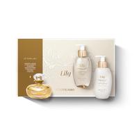 O Boticário Lily Coffret Set Regalo Para Mujer 3 Productos | Lily Perfume Eau de Parfum EDP 75ml, Lily Gel de Ducha Satinado 250ml y Crema de Ducha Satinada 250ml