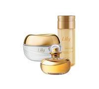 O Boticário Lily Set Regalo Perfume y Cuidado de la Piel con 3 Productos | Crema Hidratante Corporal 250g, Aceite Corporal Perfumado 150ml y Eau de Parfum EDP 75ml
