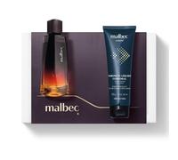 O Boticário Malbec X Coffret Regalo Set Perfume y Cuidado de la Piel con 2 Productos en Caja Marrón para Hombres | Malbec X Perfume EDT 100 ml y Gel de Ducha 250g