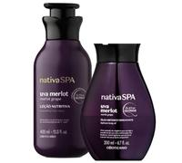 O Boticário Nativa SPA Uva Merlot Set Regalo Cuidado de la Piel con 2 Productos | Crema Hidratante Corporal 400ml y Aceite Corporal Perfumado 200ml