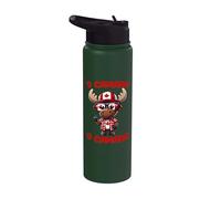O Canada Himno Alce Canadá Día del Dominio Bandera Canadiense Stainless Steel Insulated Water Bottle