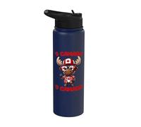 O Canada Himno Alce Canadá Día del Dominio Bandera Canadiense Stainless Steel Insulated Water Bottle