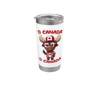 O Canada Himno Alce Canadá Día del Dominio Bandera Canadiense Vaso térmico de acero inoxidable de doble pared