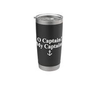 ¡O CAPITÁN! MI CAPITÁN! ANCLA CON CITA DE POEMA WALT WHITMAN Vaso térmico de acero inoxidable de doble pared