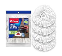 O-Cedar - Paquete de 4 recambios de microfibra para fregona giratoria EasyWring