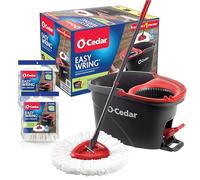 O-Cedar EasyWring - Sistema de Limpieza de Suelo de Microfibra con 2 recambios adicionales, Color Rojo y Gris