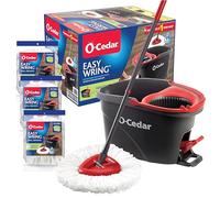 O-Cedar Sistema EasyWring, Cedro, Multicolor, trapeador Giratorio y Cubo con 3 recambios adicionales