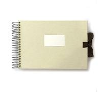 O-Check 12867 - Álbum de fotos, cubierta de tela, diseño vintage, S, color blanco