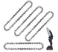 O-CONN Mini cadena de motosierra, cadena de sierra guía de repuesto de 6 pulgadas para mini motosierra eléctrica portátil inalámbrica de 6 pulgadas (4 piezas, 37 eslabones de transmisión)
