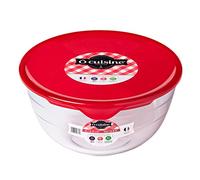 Ô Cuisine Fiambrera Redonda con Tapa Prep & Store Rojo 2 L 22 x 22 x 11 cm Vidrio (3 Unidades)