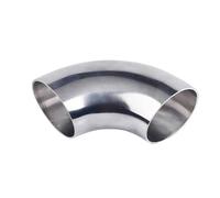 O/D 12,7/16/19/25/32/38/45/51/57/63/76/89/102/108mm 304 codo de acero inoxidable soldadura sanitaria accesorios de tubería de 90 grados(19mm x 1.5mm)