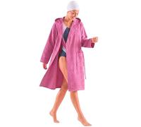 o-day Albornoz de hombre con nido de abeja y albornoz de mujer de nido de abeja 100% algodón, ultraligero y compacto, con capucha y cinturón - Gimnasio, piscina y viaje, Rosa, XL