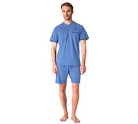 o-day Liabel - Pijama corto para hombre de algodón ligero, conjunto de pijama de verano para hombre, camiseta y pantalón, pijama corto y cómodo, Modelo 6, M