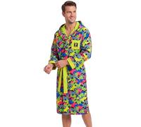 o-day Pierre Cardin - Albornoz de hombre de microfibra ligero que ahorra espacio con manga de solapa, capucha y cinturón M-XXL, Camuflaje, XL