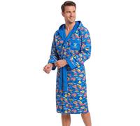 o-day Pierre Cardin - Albornoz de hombre de microfibra ligero que ahorra espacio con manga de solapa, capucha y cinturón M-XXL, XXL