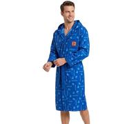 o-day Pierre Cardin - Albornoz de hombre de microfibra ligero que ahorra espacio con manga de solapa, capucha y cinturón M-XXL, Classic Blue, M