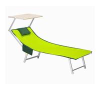 o-day Toalla de playa de microfibra Deluxe con bolsillos laterales y cojín hinchable, toalla de microfibra con ganchos para la máxima relajación de verano, toalla de playa 190 x 70 cm (05-verde)