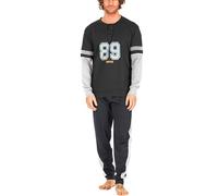 o-day Wanted | Pijama de Hombre Invierno Largo 100% Algodón Interlock en Caja Idea de Regalo de Navidad Pijama de Hombre Algodón Largo Adulto Chico Fantasías Elegantes Ropa para Casa, XXL