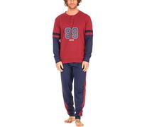 o-day Wanted | Pijama de Hombre Invierno Largo 100% Algodón Interlock en Caja Idea de Regalo de Navidad Pijama de Hombre Algodón Largo Adulto Chico Fantasías Elegantes Ropa para Casa, XXL