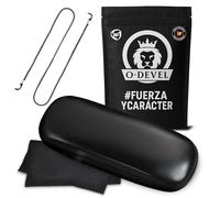 O-DEVEL Funda Gafas Rígida con Gamuza y Cordón, Pack 3 en 1 Protección y Limpieza para Gafas de Sol y Vista