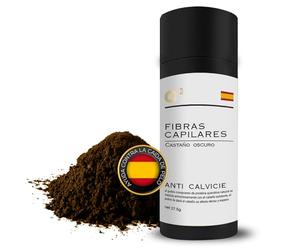 O³ Fibras Capilares Castaño Oscuro - Keratin Fibers Castaño Oscuro 100% Natural para Disimular Calvicie y Aumentar el volumen. Maquillaje Capilar por hombres y mujeres - 27,5 Gramos Neto