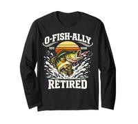 O-Fish-Ally Retired 2026 Fishing Retirement Funny Fisherman Manga Larga