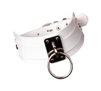 O Hardware - Gargantilla con diseño de cuello ancho, cierre de hebilla ajustable, joyería de poliuretano para looks callejeros, fotos, gargantilla ancha, collar de hardware ajustable, accesorio de