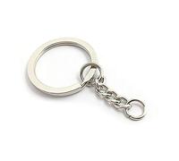 O-Kinee 100PCS Anilla de Llavero Anilla de Cadena de Llave Anillas Separables Llaveros Redondos con 4 Cadena de Enlace (100pcs)