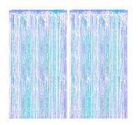 O-Kinee Cortina de Oropel,2 Pack Cortinas Metálicas de Oropel, Metálica Foil Fringe Cortinas Flecos Dorados Cortina de Borla para Decoración Pared Fiestas Cumpleaños Navidad Boda (1m x 2m)-2