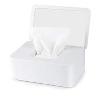 O-Kinee Porta Toallitas Bebe, Caja para Toallitas, Caja para Toallitas Húmedas, Calienta Toallitas Humedas Bebe, Dispensador Toallitas Bebe con Tapa Sello para Escritorio Hogar, Blanco