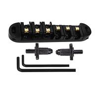 O-Matic - Puente de sillín de rodillo para guitarra y llave Allen con tachuelas de repuesto para LP eléctrico de 6 cuerdas, negro, dorado, plateado, O-matic con tachuelas llave Allen