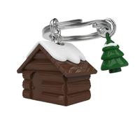 O meta[l]morphose Metalmorphose - Llavero Chalet & su árbol - MTM150-01, Marrón, verde, talla única