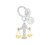 O meta[l]morphose METALMORPHOSE - Llavero con signo del zodiaco Libra, signo del zodiaco, regalo hombre, mujer y niño, plateado, talla única