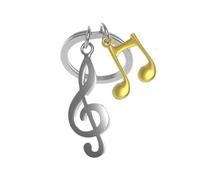 O meta[l]morphose METALMORPHOSE - Llavero de suelo plateado y nota musical dorada - MTM992-01, dorado, plateado, talla única, Dorado, plateado, Taille unique
