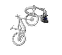 O meta[l]morphose METALMORPHOSE - Llavero para bicicleta de montaña de descenso - Regalo original para hombre y mujer, multicolor, talla única