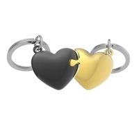 O meta[l]morphose METALMORPHOSE MTM306-01 - Llavero Duo de corazones negro y dorado, negro y dorado., large
