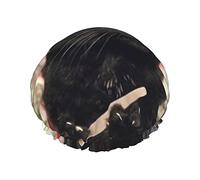 O Mundo Sombrio de Sabrin Reutilizable Impermeable Lavable Ajustable Adecuado para mujeres Todas las longitudes de cabello Gorro de ducha
