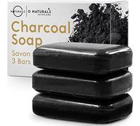 O Naturals Jabones Naturales Negro con Carbon Activo - Jabon Facial Carbon Vegetal Jabon Exfoliante Vegano Jabon Cara Ecolgico Artesanal Para Puntos Negros Aceite Esencial