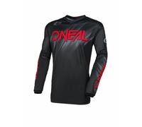 Oneal Element Voltage Maillot de motocross, negro-rojo, tamaño M para Hombres