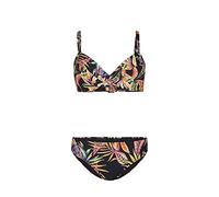 O 'Neill Julia WB - Conjunto de bikini Rita, Black Tropical Flower, 36D