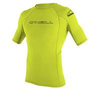 O 'Neill Wetsuits Basic Skins S/S Crew - Camiseta de poliester para hombre con proteccin UV Verde lima Talla:large