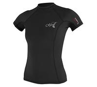 O 'Neill Wetsuits Mujer Rash Guard térmica de X Short Sleeve Crew, Todo el año, Mujer, Color Negro - Negro, tamaño Extra-Large