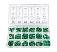 O Ring Kit, Rubber Gasket Set, Compressor Seal Assortment, Sturdy Leak Prevention, HVAC Repair Tool, for Home Car RV, Size 7.87x3.94x1.18 Inches, Green Color, 270 Pieces