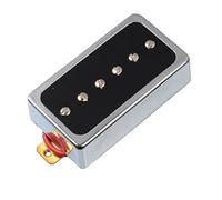 O Style Open Single Boil Pickup 6 Hoyo 5 2mm Recogida Para Lp Guitarra Cromo Con Negro Set pastillas(Bridge Pickup)